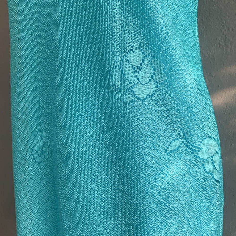 VIP Turquoise Lace Midi Dress - Picture 7 of 15